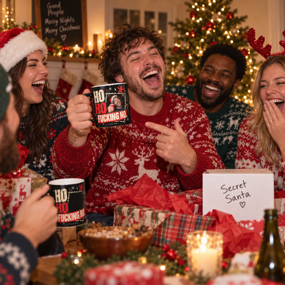 "Ho Ho Fucking Ho" Color-Changing Christmas Mug (Personalized)