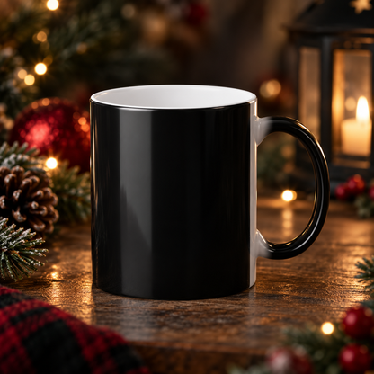 "Jingle Bells, What the Actual F—" Heat Reveal Roast Mug (Personalized)